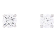 Jewellery - SOLITAIRE EARRINGS, 18K white gold - View 1