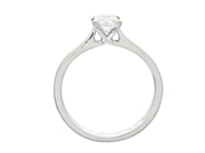 Jewellery - SOLITAIRE RING, 18K rhodium plated gold - View 2