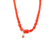 Jewellery, NECKLACE, cylindrical coral beads, in auction: Lilla jewellery – Tuesday 14 July