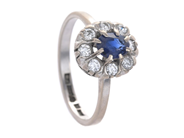 Jewellery - CLUSTER RING, 18K white gold - View 1