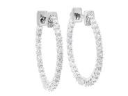 Jewellery - HOOP EARRINGS, 18K white gold - View 1