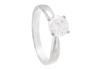 Jewellery - SOLITAIRE RING, 18K white gold - View 1