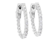 Jewellery - HOOP EARRINGS, 18K white gold - View 1