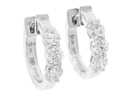 Jewellery - HOOP EARRINGS, 18K white gold - View 1