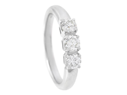 Jewellery - THREE STONE RING, 18K white gold - View 1