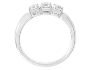 Jewellery - THREE STONE RING, 18K white gold - View 2