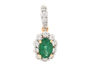 Jewellery, CLUSTER PENDANT, 18K gold, in auction: Lilla jewellery – Tuesday 14 July