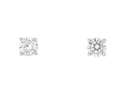 Jewellery - SOLITAIRE EARRINGS, 18K white gold - View 1
