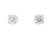 Jewellery - SOLITAIRE EARRINGS, 18K  white gold - View 1