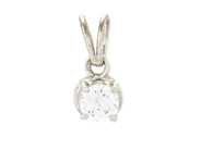 Jewellery, SOLITAIRE PENDANT, 18K white gold, in auction: Lilla jewellery – Tuesday 14 July
