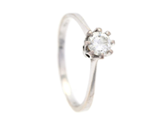 Jewellery - SOLITAIRE RING, 18K white gold - View 1