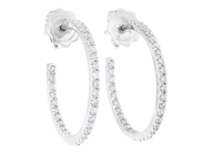 Jewellery - HOOP EARRINGS, 18K white gold - View 1