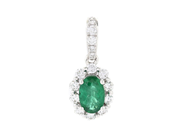Jewellery - CLUSTER PENDANT, 18K white gold - View 1