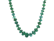 Jewellery, NECKLACE, faceted emerald beads, in auction: Lilla jewellery – Tuesday 14 July