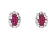 Jewellery - CLUSTER EARRINGS, 18K white gold - View 1