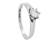 Jewellery, SOLITAIRE RING, 18K white gold, in auction: Lilla jewellery – Tuesday 14 July