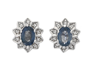 Jewellery - CLUSTER EARRINGS, 18K gold/white gold - View 1