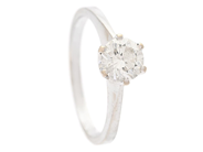 Jewellery - SOLITAIRE RING, 18K white gold - View 1