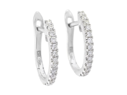 Jewellery - HOOP EARRINGS, 18K white gold - View 1