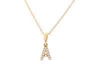 Jewellery - LETTER PENDANT WITH CHAIN, letter A - View 1