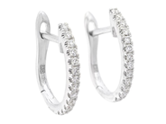 Jewellery - HOOP EARRINGS, 18K white gold - View 1