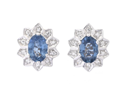 Jewellery - CLUSTER EARRINGS, 18K gold/white gold - View 1