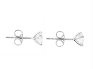 Jewellery - SOLITAIRE EARRINGS, 18K white gold - View 2