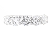 Jewellery - ETERNITY RING, 18K white gold - View 3