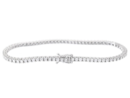 Jewellery - TENNIS BRACELET, 18K white gold - View 2