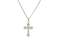 Jewellery - PENDANT WITH CHAIN, 18K white gold - View 1