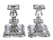 Miscellaneous, 2 CANDLESTICKS, silver plated, in auction: General – Tuesday 28 July