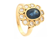 Jewellery - CLUSTER RING, 18K gold - View 1