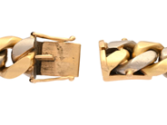 Jewellery - BRACELET. 18K gold/white gold, "curb" - View 3