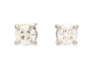 Jewellery - SOLITAIRE EARRINGS, platinum - View 1