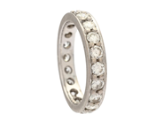 Jewellery - FULL ETERNITY RING, 18K white gold - View 1