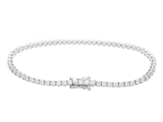 Jewellery - TENNIS BRACELET, 18K white gold - View 2