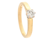 Jewellery - SOLITAIRE RING, 18K gold/white gold - View 1