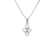 Jewellery - PENDANT WITH CHAIN, 18K white gold - View 1