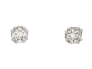 Jewellery - SOLITAIRE EARRINGS, 18K white gold - View 1