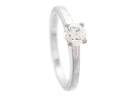 Jewellery - SOLITAIRE RING, 18K white gold - View 1