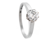 Jewellery - SOLITAIRE RING, 18K white gold - View 1