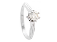 Jewellery - SOLITAIRE RING, 18K white gold - View 1