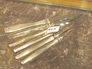 Pawnitems, 6 Smörgåsknivar in silver, modell Uppsala, in auction: Pawn – Wednesday 29 June 2005