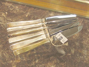 Pawnitems, 6 tableknives in silver, modell Uppsala, in auction: Pawn – Wednesday 29 June 2005