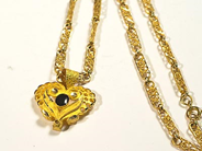 Pawnitems, 1 necklace approx 42cm, 1 pendant with black stone, in auction: Pawn – Wednesday 26 October 2005