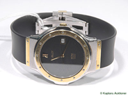 Pawnitems, Men´s wristwatch, Hublot steel/gold with gummirem, in auction: Pawn – Monday 5 December 2005