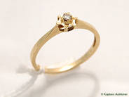 Pawnitems, Ring, with diamond 1 x approx 0,03ct 18K Ø17 1,4g, in auction: Pawn – Tuesday 17 January 2006