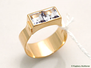 Pawnitems, Ring, with 2 stones 18K SIZE 21 1/2 8,6g, in auction: Pawn – Tuesday 17 January 2006