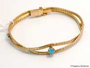 Pawnitems, Bracelet, Halvstelt with 3 turquoises, in auction: Pawn – Tuesday 21 February 2006
