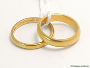Pawnitems, Plain rings, engraved 23K SIZE 17 1/2 11,3g, in auction: Pawn – Tuesday 21 February 2006